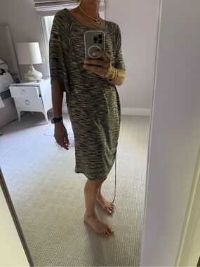 BCBGMaxAzria Olive Multi Knit Midi Dress